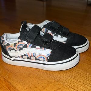 Toddler Size 7 Rainbow Checker Vans